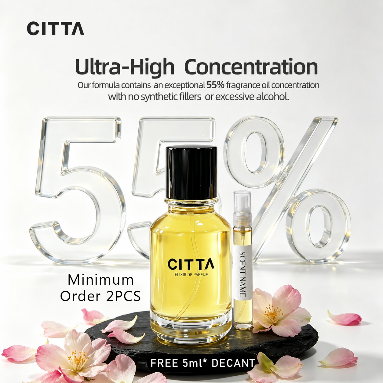 CITTA 55% OIL CONCENTRATED PARFUM 55ML FREE 5ML*DECANTS【100% AUTHENTIC】